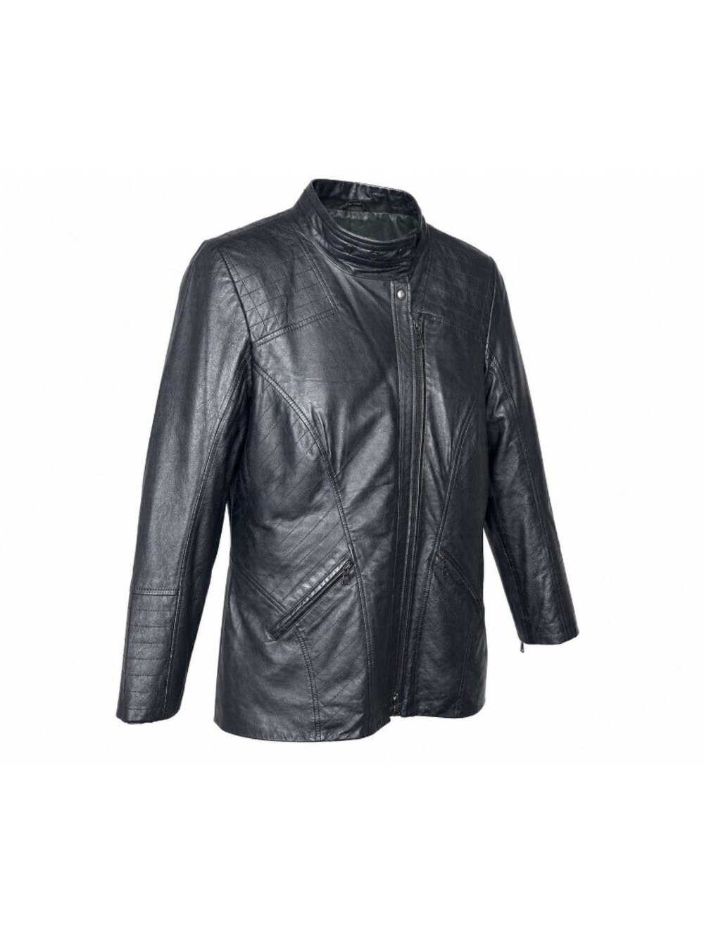 Vintage Danier Leather Jacket Womens M Black Y2K 90s Classic Quilted Lined Zip
